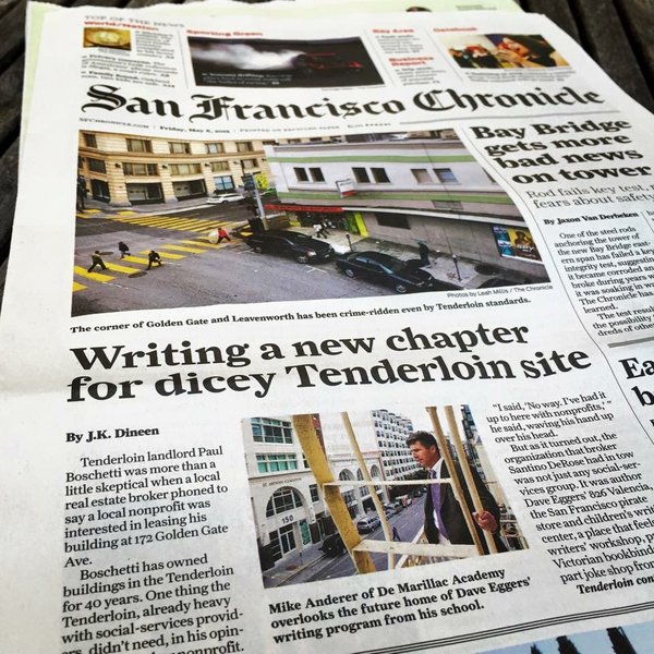 SF Chronicle — Writing a new chapter for dicey Tenderloin site